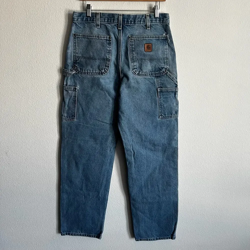 Carhartt B73 DST denim double knee work wear carpenter pants